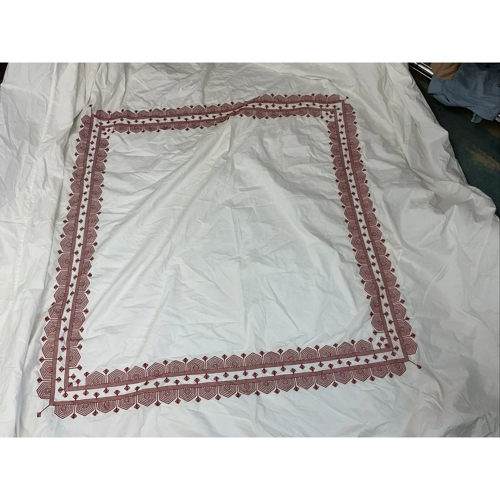 SERENA & LILY 4-PC QUEEN BEDDING BUNDLE Rust Orange Granada Euro hotel Duvet